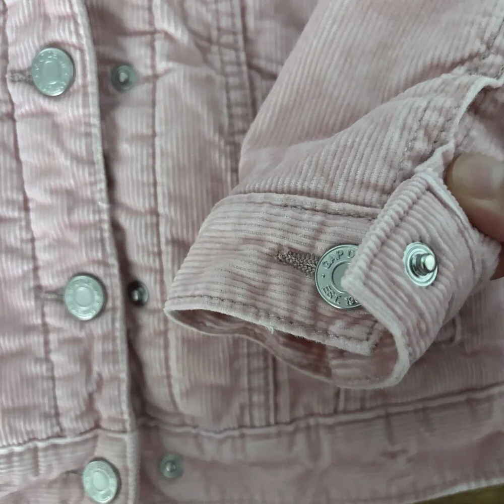 Gap‎ Toddler 3T Pink Corduroy Jacket Shearling Lined Western Neutrals School